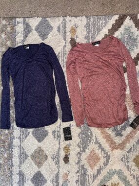 Due Time Maternity Long Sleeve Shirt Bundle